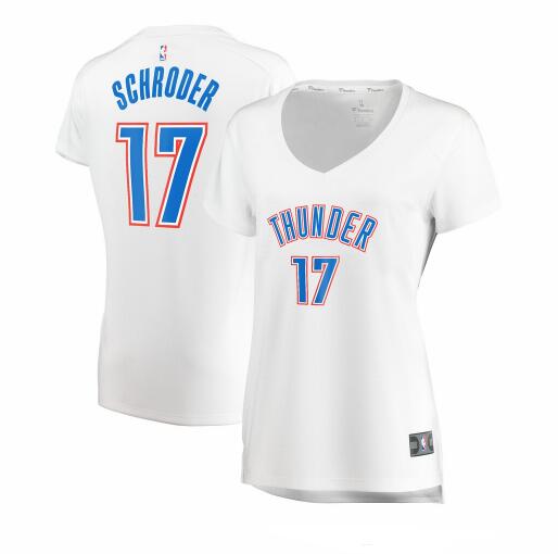 Camiseta baloncesto Dennis Schroder 17 association edition Blanco Oklahoma City Thunder Mujer