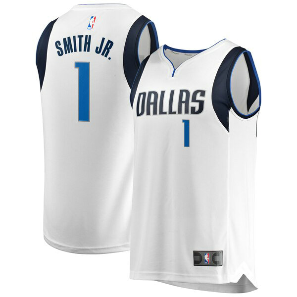 Camiseta baloncesto Dennis Smith 1 Association Edition Blanco Dallas Mavericks Hombre