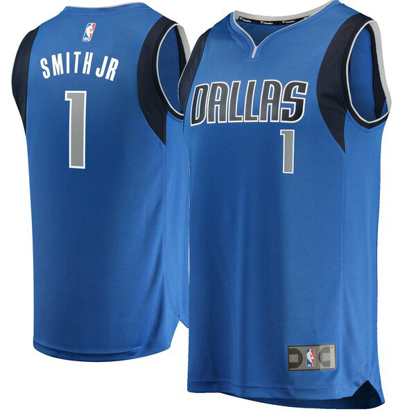 Camiseta baloncesto Dennis Smith 1 Icon Edition Azul Dallas Mavericks Hombre