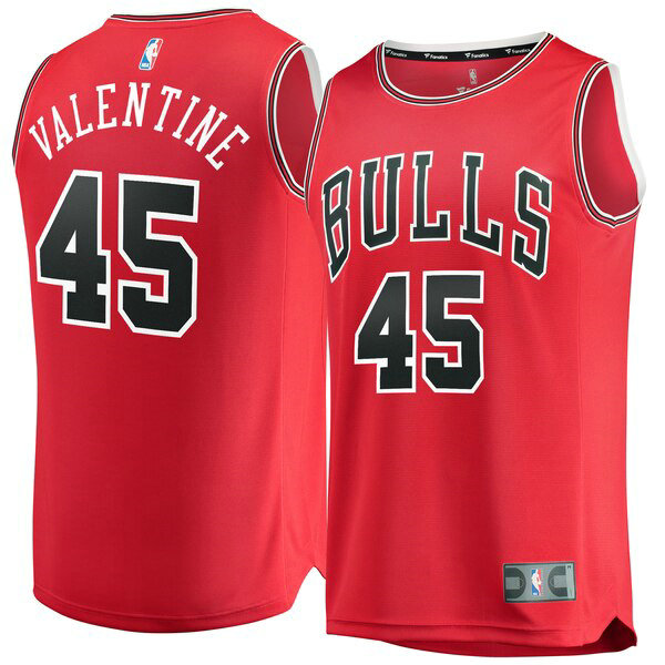 Camiseta baloncesto Denzel Valentine 45 2019 Rojo Chicago Bulls Hombre