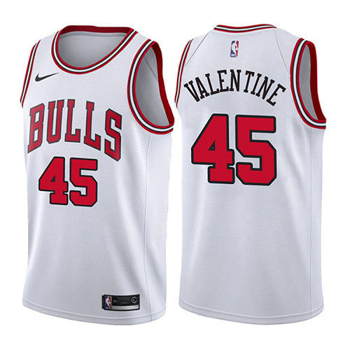 Camiseta baloncesto Denzel Valentine 45 Association 2017-18 Blanco Chicago Bulls Hombre