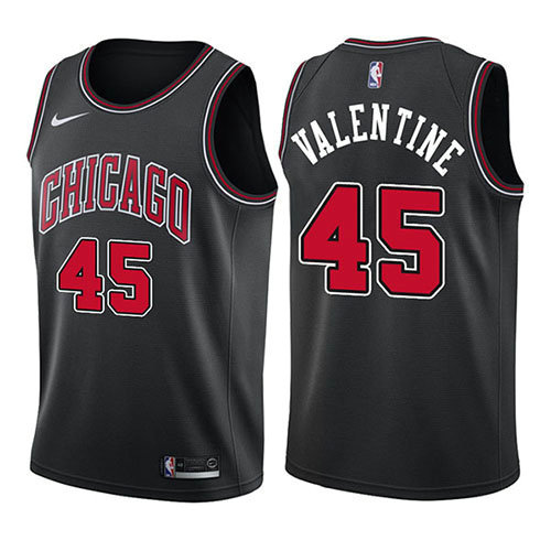 Camiseta baloncesto Denzel Valentine 45 Statement 2017-18 Negro Chicago Bulls Hombre