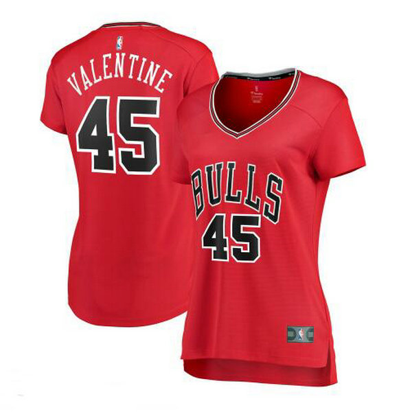 Camiseta baloncesto Denzel Valentine 45 icon edition Rojo Chicago Bulls Mujer