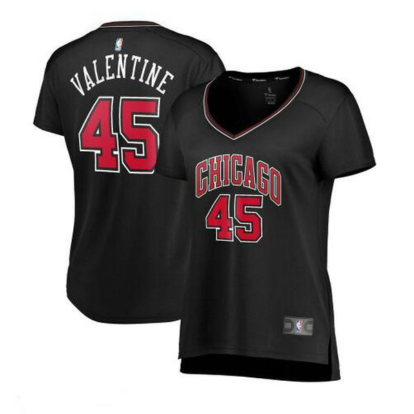 Camiseta baloncesto Denzel Valentine 45 statement edition Negro Chicago Bulls Mujer