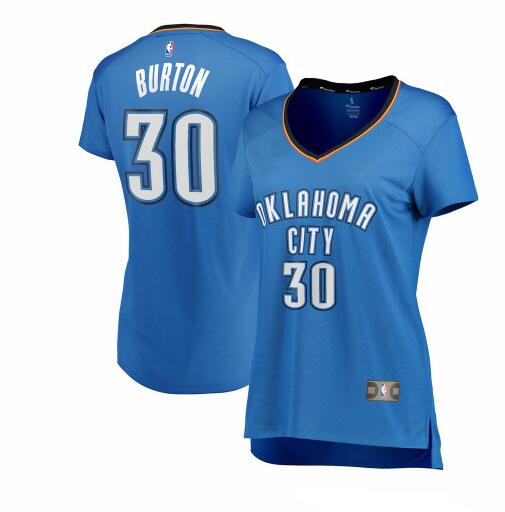 Camiseta baloncesto Deonte Burton 30 icon edition Azul Oklahoma City Thunder Mujer