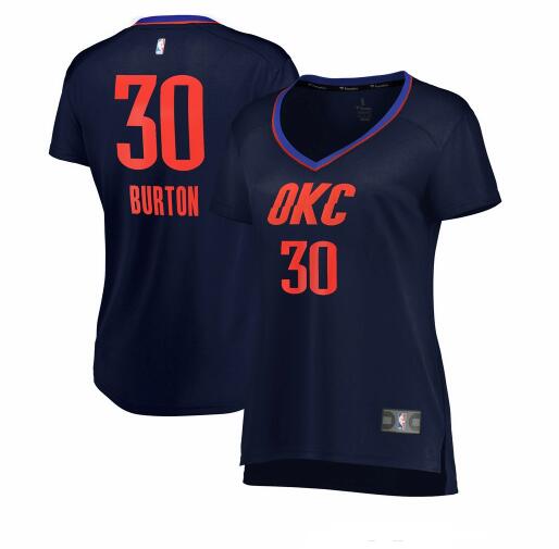 Camiseta baloncesto Deonte Burton 30 statement edition Armada Oklahoma City Thunder Mujer