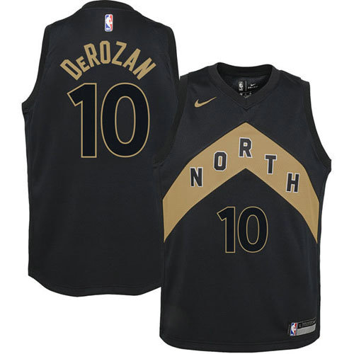 Camiseta baloncesto Derozan 10 Ciudad 2017-18 Negro Toronto Raptors Hombre