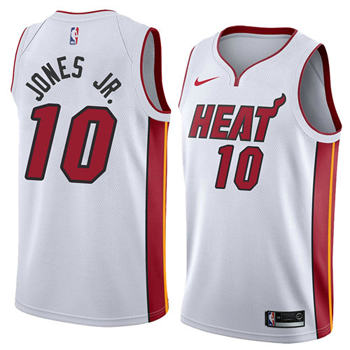 Camiseta baloncesto Derrick Jones JR. 10 Association 2018 Blanco Miami Heat Hombre