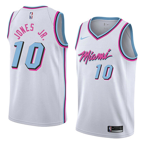 Camiseta baloncesto Derrick Jones JR. 10 Ciudad 2018 Blanco Miami Heat Hombre