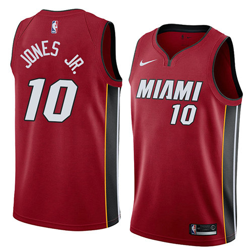 Camiseta baloncesto Derrick Jones JR. 10 Statement 2018 Rojo Miami Heat Hombre