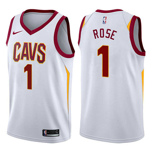 Camiseta baloncesto Derrick Rose 1 Swingman Association 2017-18 Blanco Cleveland Cavaliers Hombre