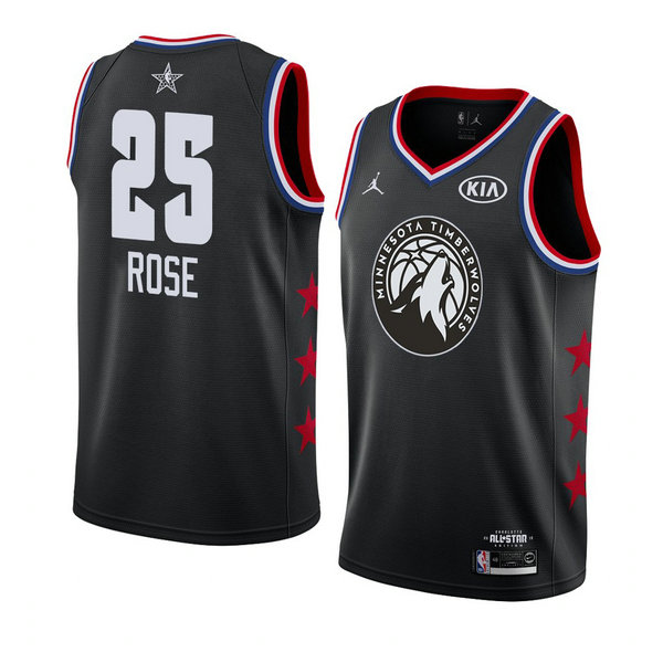 Camiseta baloncesto Derrick Rose 25 Negro All Star 2019 Hombre