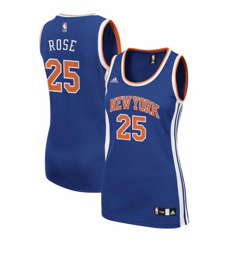 Camiseta baloncesto Derrick Rose 25 Réplica Azul New York Knicks Mujer