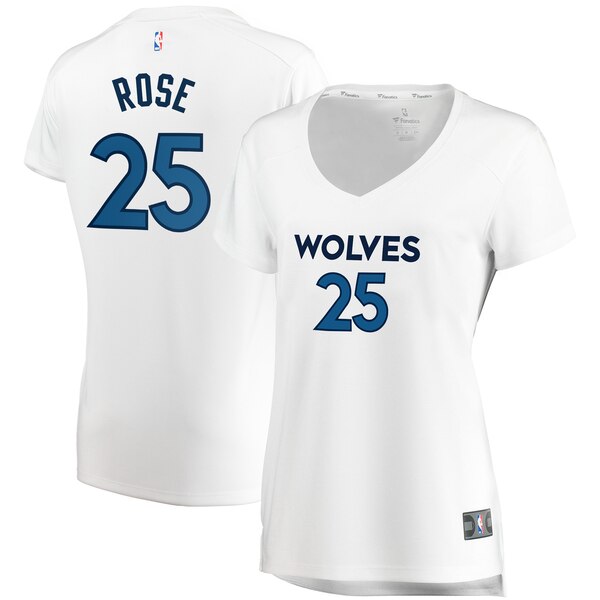 Camiseta baloncesto Derrick Rose 25 association edition Blanco Minnesota Timberwolves Mujer