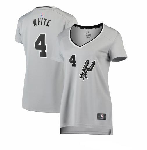 Camiseta baloncesto Derrick White 4 statement edition Blanco San Antonio Spurs Mujer