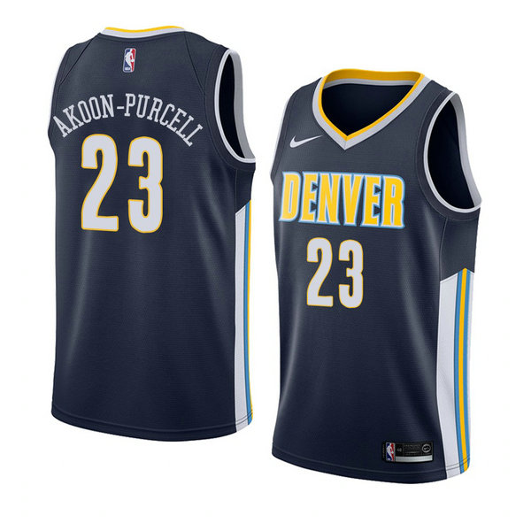 Camiseta baloncesto Devaughn Akoon-Purcell 23 Icon 2018 Azul Denver Nuggets Hombre