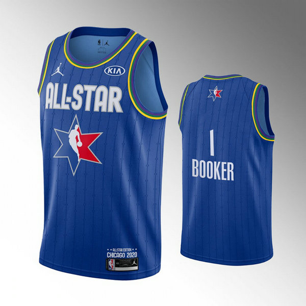 Camiseta baloncesto Devin Booker 1 Azul All Star 2020 Hombre