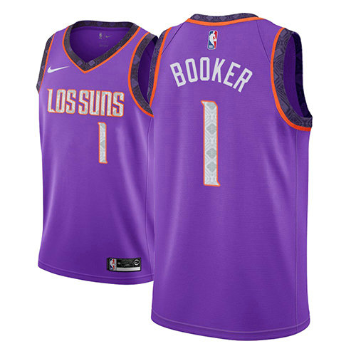 Camiseta baloncesto Devin Booker 1 Ciudad 2018-19 P鐓pura Phoenix Suns Hombre