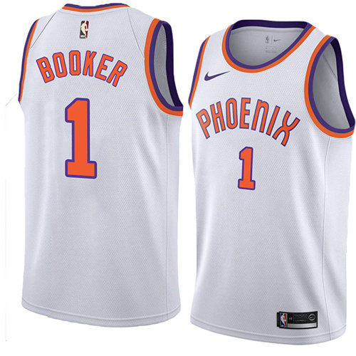 Camiseta baloncesto Devin Booker 1 Hardwood Classic 2018 Blanco Phoenix Suns Hombre