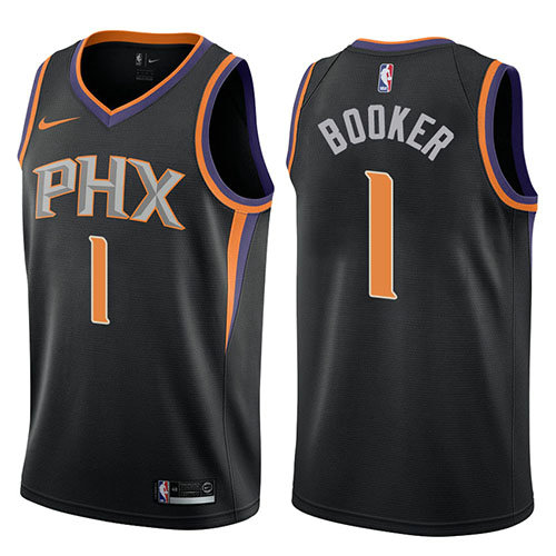 Camiseta baloncesto Devin Booker 1 Statement 2017-18 Negro Phoenix Suns Hombre
