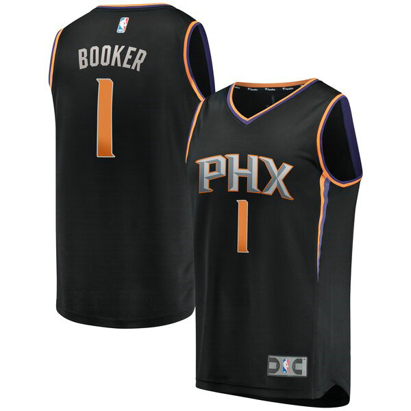 Camiseta baloncesto Devin Booker 1 Statement Edition Negro Phoenix Suns Hombre