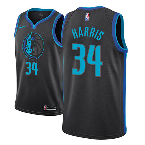 Camiseta baloncesto Devin Harris 34 Ciudad 2018-19 Azul Dallas Mavericks Hombre