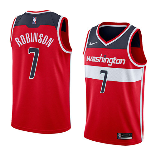 Camiseta baloncesto Devin Robinson 7 Icon 2018 Rojo Washington Wizards Hombre