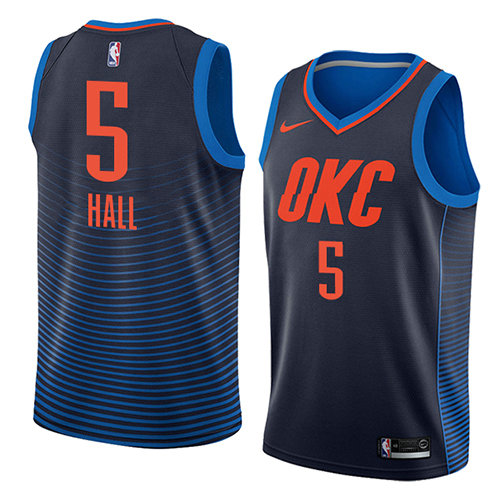 Camiseta baloncesto Devon Hall 5 Statement 2018 Azul Oklahoma City Thunder Hombre