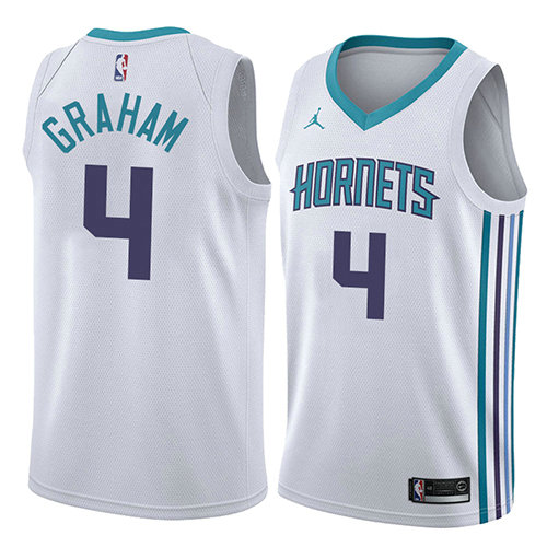 Camiseta baloncesto Devonte Graham 4 Association 2018 Blanco Charlotte Hornets Hombre