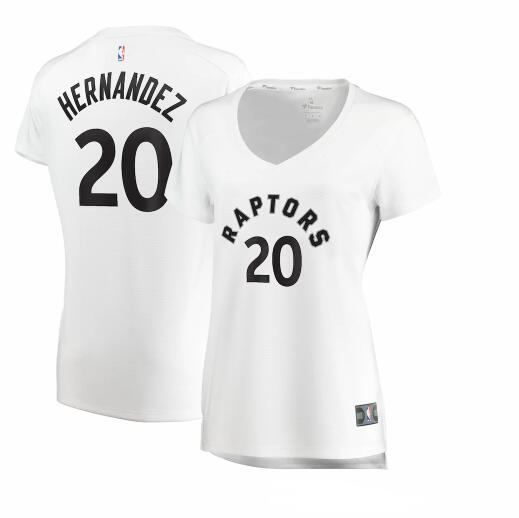 Camiseta baloncesto Dewan Hernandez 20 association edition Blanco Toronto Raptors Mujer