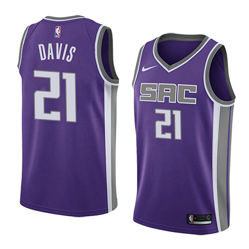 Camiseta baloncesto Deyonta Davis 21 Icon 2018 P鐓pura Sacramento Kings Hombre