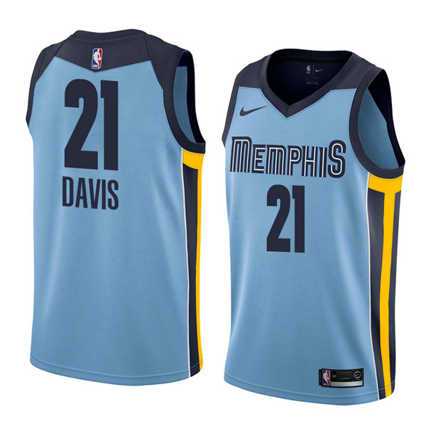 Camiseta baloncesto Deyonta Davis 21 Statement 2018 Azul Memphis Grizzlies Hombre