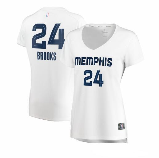 Camiseta baloncesto Dillon Brooks 24 association edition Blanco Memphis Grizzlies Mujer