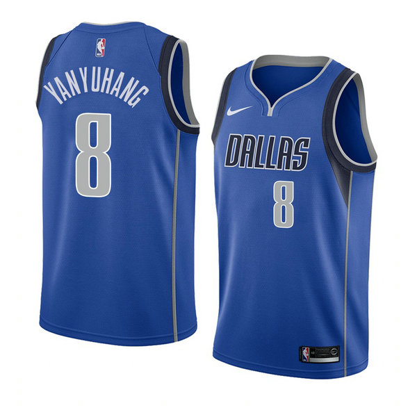 Camiseta baloncesto Ding Yanyuhang 8 Icon 2018 Azul Dallas Mavericks Hombre