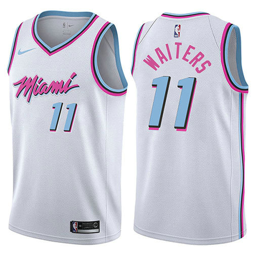 Camiseta baloncesto Dion Waiters 11 Ciudad 2017-18 Blanco Miami Heat Hombre