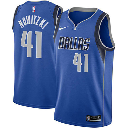 Camiseta baloncesto Dirk Nowitzki 41 2017-18 Azul Dallas Mavericks Hombre