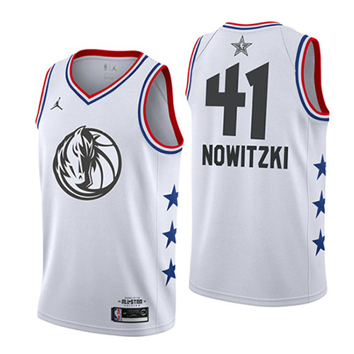 Camiseta baloncesto Dirk Nowitzki 41 Blanco All Star 2019 Hombre