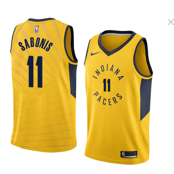 Camiseta baloncesto Domantas Sabonis 11 Statement 2018 Amarillo Indiana Pacers Hombre