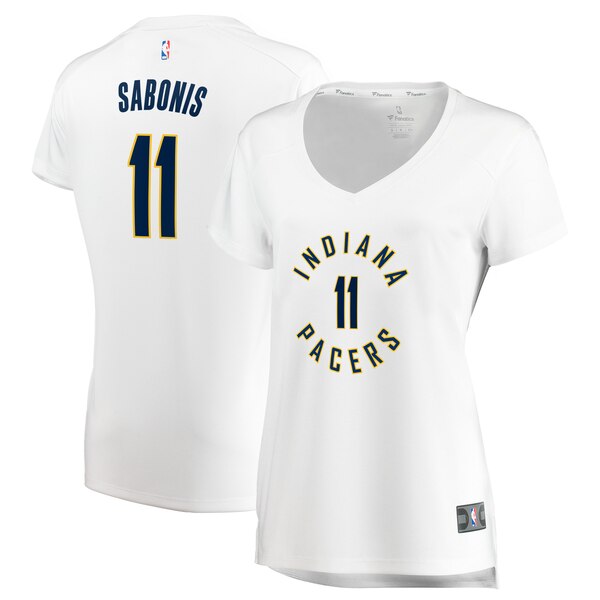 Camiseta baloncesto Domantas Sabonis 11 association edition Blanco Indiana Pacers Mujer