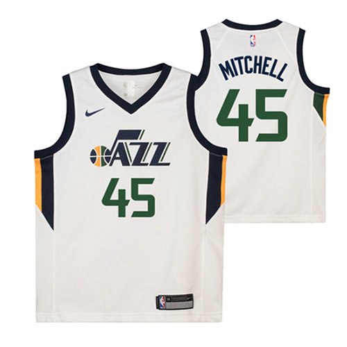 Camiseta baloncesto Donovan Mitchell 45 Association 2017-18 Negro Utah Jazz Nino