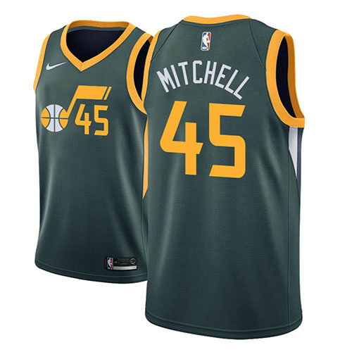 Camiseta baloncesto Donovan Mitchell 45 Earned 2018-19 Verde Utah Jazz Hombre