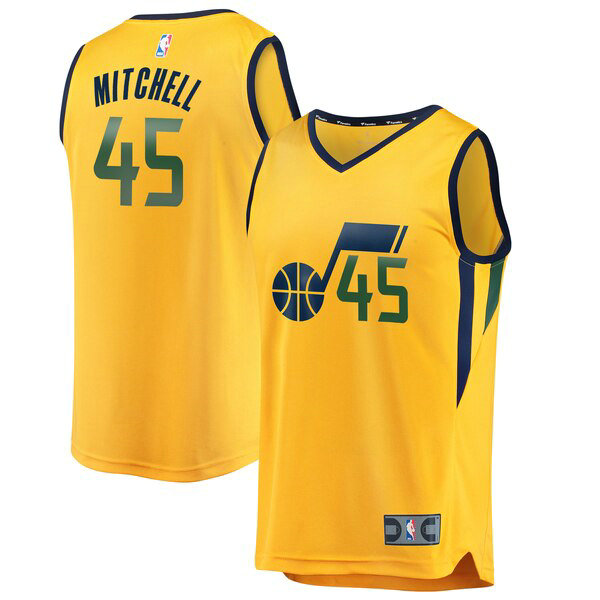 Camiseta baloncesto Donovan Mitchell 45 Statement Edition Amarillo Utah Jazz Hombre