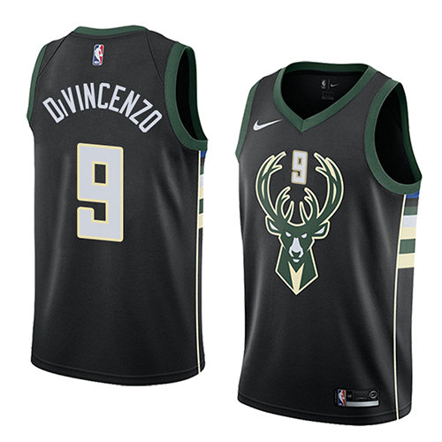 Camiseta baloncesto Donte Divincenzo 9 Statement 2018 Negro Milwaukee Bucks Hombre