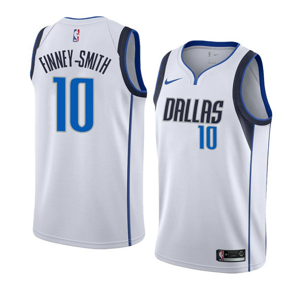 Camiseta baloncesto Dorian Finney-Smith 10 Association 2018-19 Blanco Dallas Mavericks Hombre