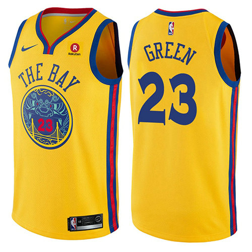 Camiseta baloncesto Draymond Green 23 Ciudad Amarillo Golden State Warriors Hombre