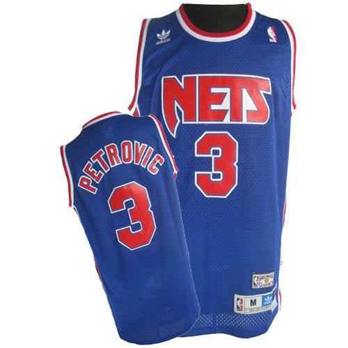 Camiseta baloncesto Drazen Petrovic 5 Retro Azul Brooklyn Nets Hombre