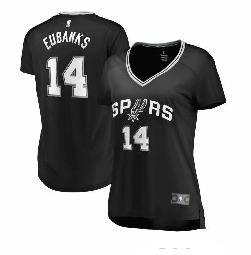 Camiseta baloncesto Drew Eubanks 14 icon edition Negro San Antonio Spurs Mujer