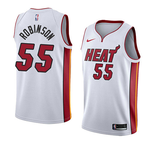 Camiseta baloncesto Duncan Robinson 55 Association 2018 Blanco Miami Heat Hombre