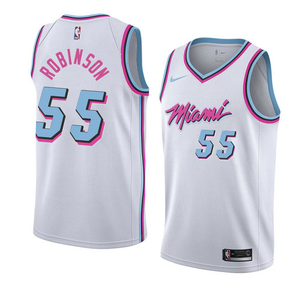 Camiseta baloncesto Duncan Robinson 55 Ciudad 2017-18 Blanco Miami Heat Hombre