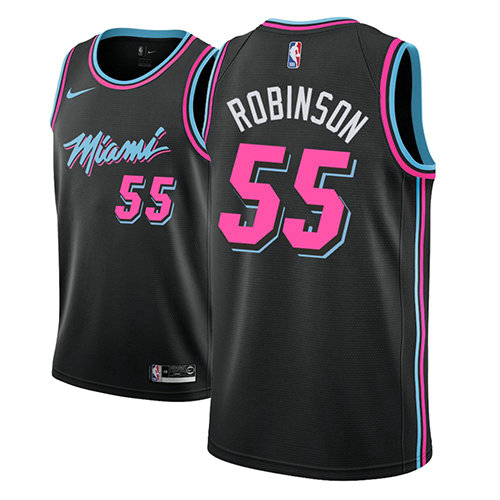 Camiseta baloncesto Duncan Robinson 55 Ciudad 2018-19 Negro Miami Heat Hombre